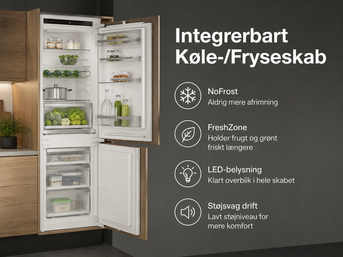 Siemens KI87FHDD40 Integrerbart Køle-/Fryseskab